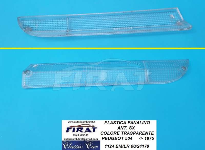 PLASTICA FANALINO PEUGEOT 504 ANT.SX TRASP. (1124)